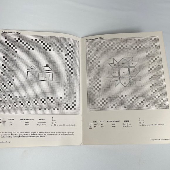 Collectable Quilts Etc Schoolhouse Designs Cross Stitch Booklet Log Cabin Quilt - Picture 5 of 6